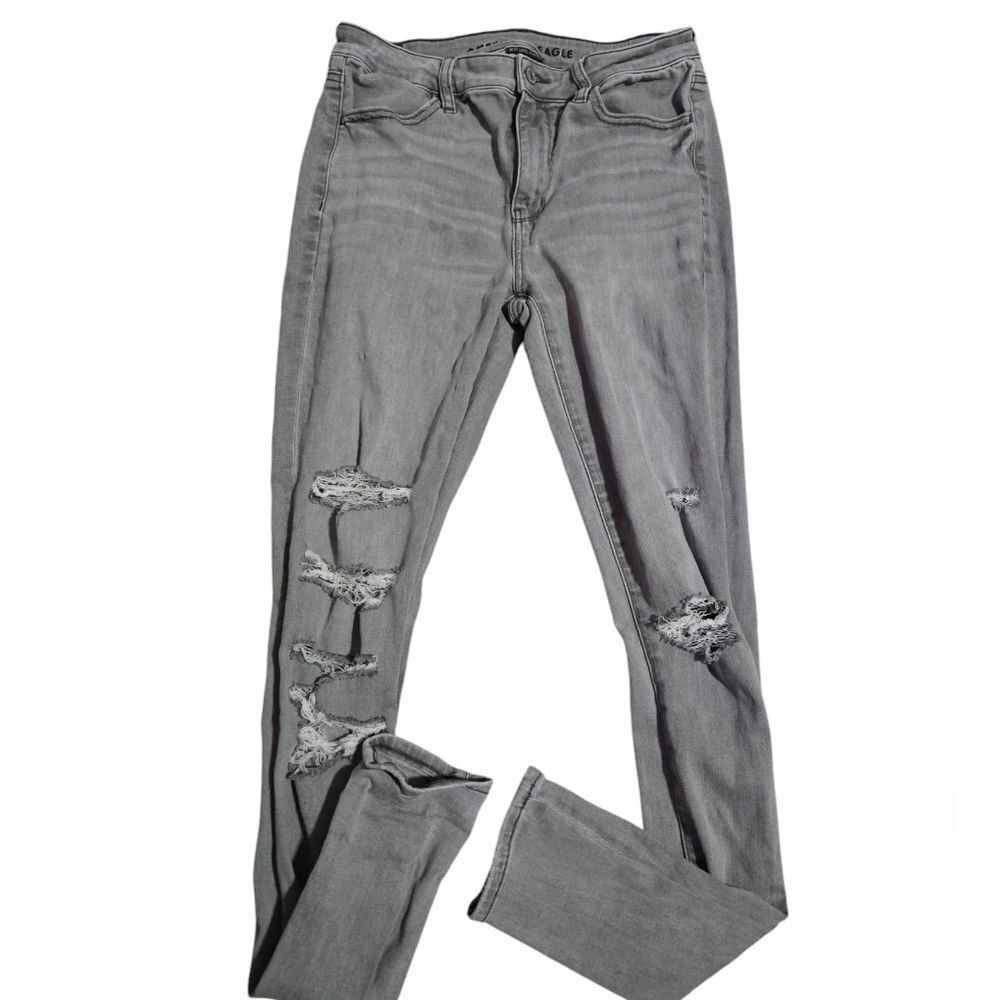 American Eagle Grey Wash Hi-Rise Jegging